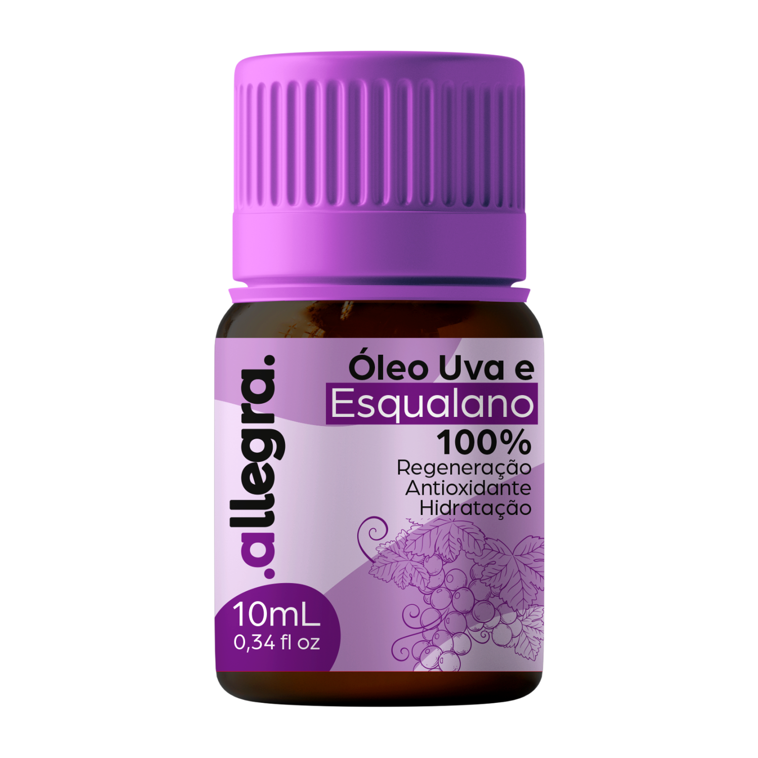 Óleo Facial Natural Uva e Esqualano Allegra 10ml